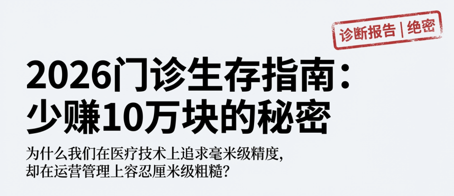  少赚10万块的秘密：门诊"漏"掉的28个客户